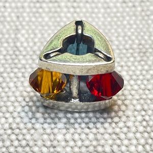 TROLLBEADS Winter Jewel Bead, Big Sterling Silver Charm With Swarovski Crystals